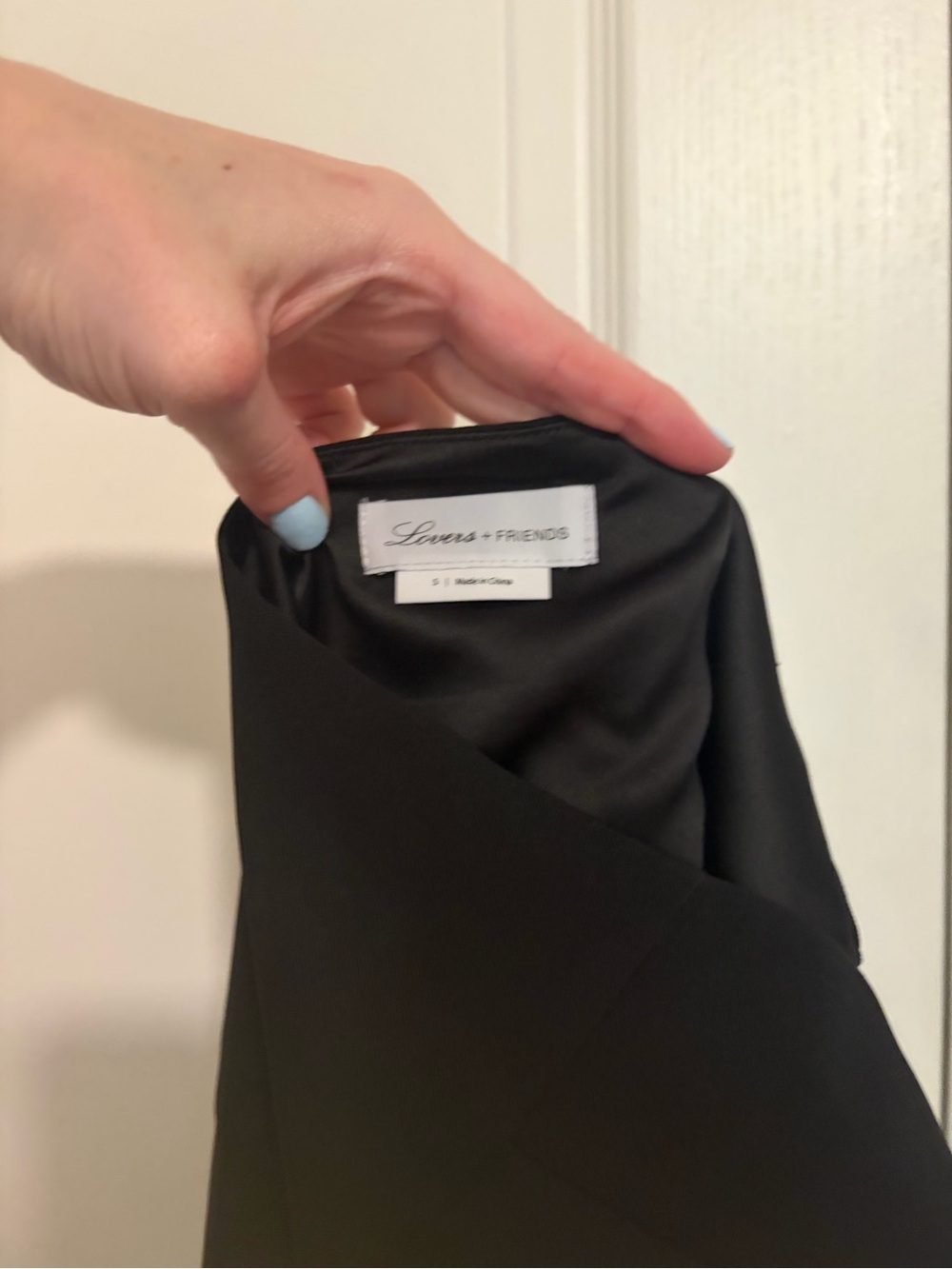 Lovers + Friends Black Satin-Lined Dress Top
